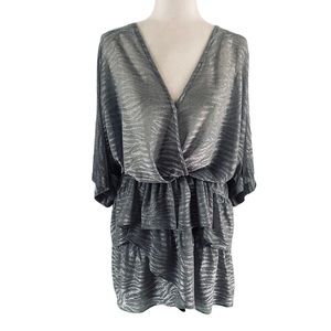 IRO Metallic Silver Mini Dress